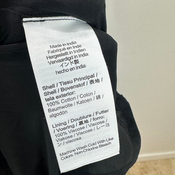 J.Crew Collection Strapless Notched Maxi Dress Cotton Formal Black US 4 NWT - Picture 11 of 13